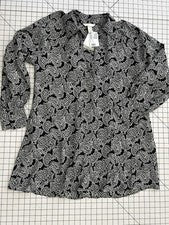 Mini Vestido Para Mujer H&M Playa Cubrimiento Cuello en V Negro/Blanco Cachemira Talla S Nuevo