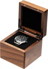 Caja de reloj de madera de nogal individual estuche de viaje organizador para hombres y...