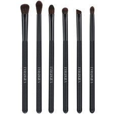 Juego de 6 brochas de maquillaje de ojos profesional mezcla sombra de ojos delineador de ojos negro