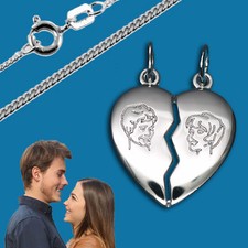 Colgante Partner Corazón Divisible Plata de Ley 925 Joyero Calidad B101D