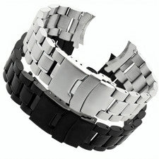 Correa de reloj de acero inoxidable macizo de alta calidad para hombre pulsera de metal 18 20 22 24 mm