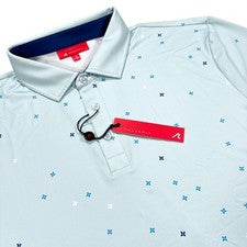 NUEVO CON ETIQUETAS REDVANLY Para hombres Talla L Breeze Savile Elastizado Rendimiento Golf Polo