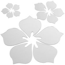 1 juego de calcomanías de pared con flores pegatinas de espejo para decoración del hogar de salón dormitorio