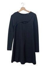 Vestido casual mujer Riani manga larga viscosa negro talla 34 elegante
