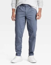 Pantalones plisados con lengüeta extendida 36X30 grises nuevos Goodfellow & Co. para hombre