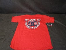 Camiseta Para Hombres Genuina DC Informal Moda Skate BMX ROJA MEDIANA DC036