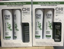 2x Kit de inicio CHI Powerplus con champú, acondicionador y tratamiento del cuero cabelludo cabello