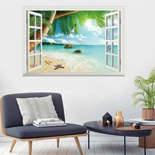 Murales de pared para decoración de sala de estar pegatinas ventana falso póster hogar