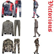 Conjunto de chándal de terciopelo camuflado y cachemir pañuelo de leopardo para hombre ST861-862-863