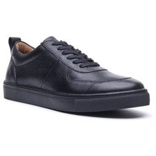 Zapatillas deportivas Hush Puppies Ciro de cuero para hombre NEGRAS