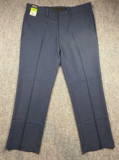 Pantalones Haggar Calce Recto Super Flex Cintura Negros Talla 40x30 Nuevos con Etiquetas