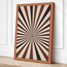 Impresión geométrica en lienzo Starburst arte de pared decoración del hogar listo para colgar