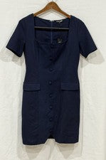 Vestido para mujer Nova de moda talla grande azul marino nuevo con etiquetas mangas cortas