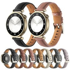 Correa de cuero de vaca de 18 mm para pulsera de repuesto Huawei Watch GT 4 41 mm