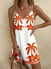 Mini Vestido Estampado Casual para Mujer Estilo Bohemio