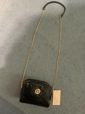 Bolso de mano Perfect Image New York cinturón para mujer negro con dorado