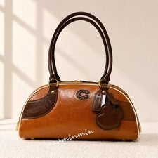 Bolso de hombro Coach Bowling CDU49 tostado/silla de montar nuevo con etiquetas