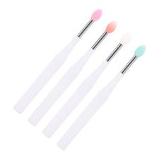 4 piezas prácticos cepillos de sombra de ojos cepillos de labios de silicona accesorios de belleza