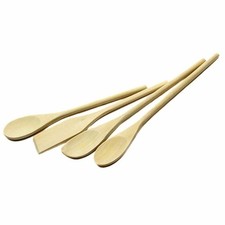Juego de cucharas para herramientas de cocina/mezcla de madera natural Chef Craft de 4 piezas