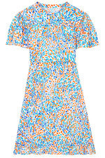 Vestido para mujer - Vestido estampado flamenco verde naranja neón - Grande - Vestido midi