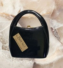 Bolso de mano para mujer Bueno Collection negro charol look nuevas etiquetas opción bandolera