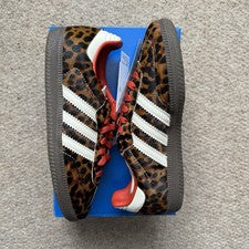 Adidas Samba OG Leopardo Preloved Rojo Crema - Talla UK5 - Totalmente Nuevo ✅