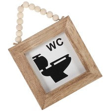 Letreros creativos para puertas de inodoro colgantes de pared para colgar baño en casa
