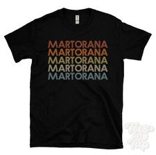 CAMISETA MARTORANA ESTILO RETRO REPETIDO Hombre y Mujer Novedad Genial Nombre Regalo
