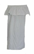 MINIKLEID WEISS CARMEN AUSSCHNITT LOCHSTICKEREI VOLANTS TOM TAILOR L 40 NEU