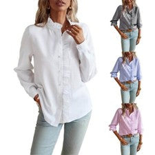 Camisa informal de manga larga de moda para mujer con temperamento para desplazamientos nueva