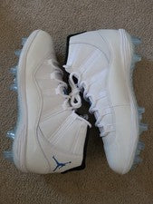 Botines de goma Jordan Air Jordan 11 Mid Top con cordones blancos/azules talla 9 para hombre