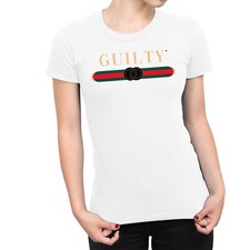Camiseta inspirada en el diseñador 1Tee Guilty para mujer