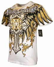 Camiseta para hombre Xtreme Couture By Affliction SIRENA tatuaje motociclista MMA S-5X