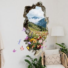 Calcomanía de pared mariposa púrpura 3D hecha de PVC 30 90 cm para decoración de interiores del hogar