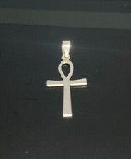 Colgante Cruz Ankh Egipcia Plata de Ley 925 Sólida Sin Cadena 36 x 16 mm