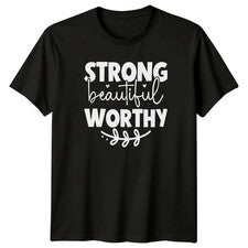 Camiseta fuerte hermosa digna para mujer fe cristiana regalo para ella