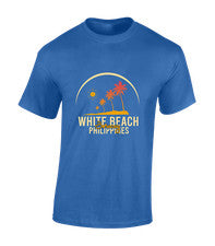 CAMISETA BLANCA PLAYA FILIPINAS PARA HOMBRE DISEÑO FRESCO VERANO CASUAL VACACIONES MODA