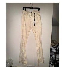 Pantalones de carpintero CREMA ACAMPANADOS MODA NOVA