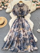 2025 Primavera Verano Moda Pasarela Camisa Vestido Para Mujer m-xxl