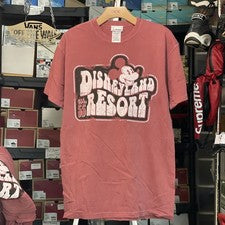 Talla M - Camiseta Roja Lavada Nueva De Colección Y2K Años 2000 Disneyland Disney