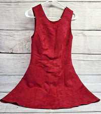 Mini Vestido BCBGeneration Rojo Oscuro Gamuza Sin Mangas Para Mujer Talla 9 - NUEVO