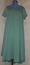 Vestido para mujer LuLaRoe Carly Swing verde oscuro liso talla XS