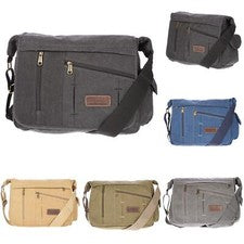 Bolso grande XL para hombre y mujer Messenger Bag bandolera bolso para portátil lona
