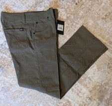 Pantalones chinos Caliville para hombre Kahki frente plano elástico sarga talla 30x30 nuevos $60