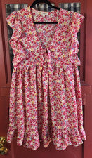 Vestido para mujer UMGEE clásico rosa multicolor con volantes sin mangas talla M nuevo sin etiquetas
