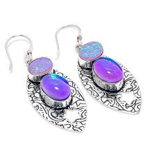 Pendiente de joyería de plata esterlina 925 hecho a mano con piedras...