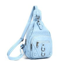 Bolso de Pecho para Mujer, Dama Bolso Bandolera Bolso de Hombro, Bandolera Cartera Punk Negro