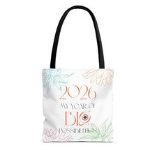 Bolso de Mano | Bolso de Mano 2026 My Year of Big Possabilities | Diseño Floral Naranja/Azul