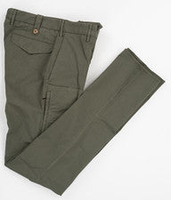 Pantalones informales verdes INCOTEX algodón ajuste regular detalle panel frente plano 26 (EU 42)