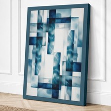 Formas de vidrio apilado impresión en lienzo minimalista arte de pared decoración del hogar listo para colgar